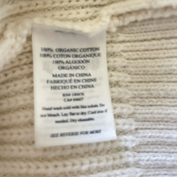 Faherty Sunwashed Cotton Fisherman Sweater Sea Salt Stripe XXL - Picture 10 of 11